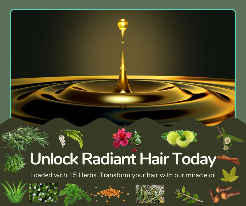 Rosemary Oil - 15 Herbs infused hair growth oil